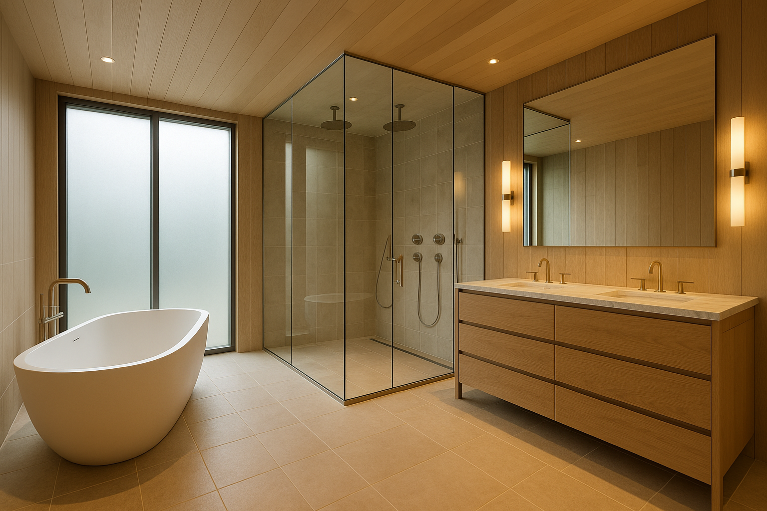 Luksusbad med fritstående badekar